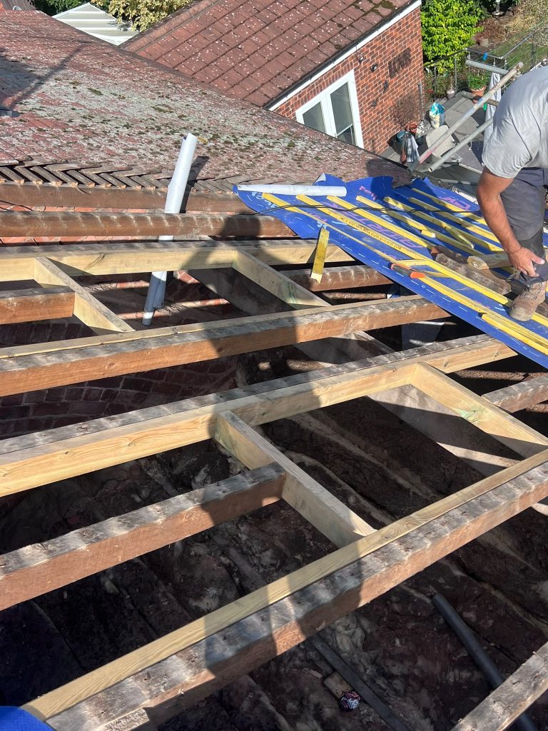 Worksop roof replacement in progress by Gold Zone Roofing (1)