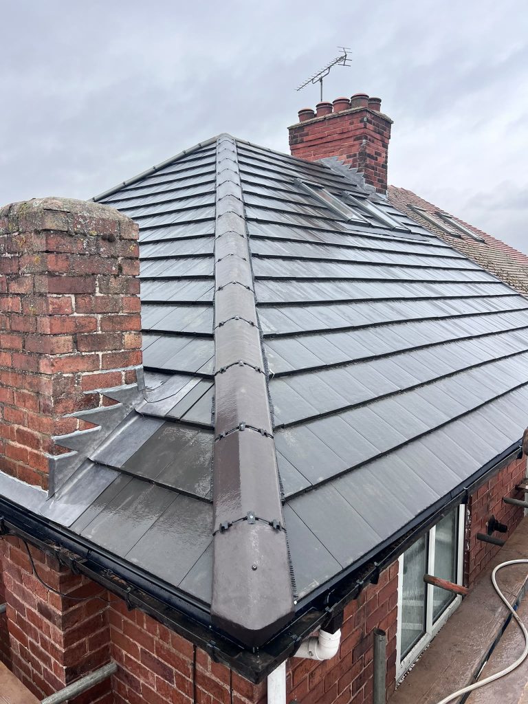 New Russell grey concrete tile roof in Worksop by Gold Zone Roofing (3)